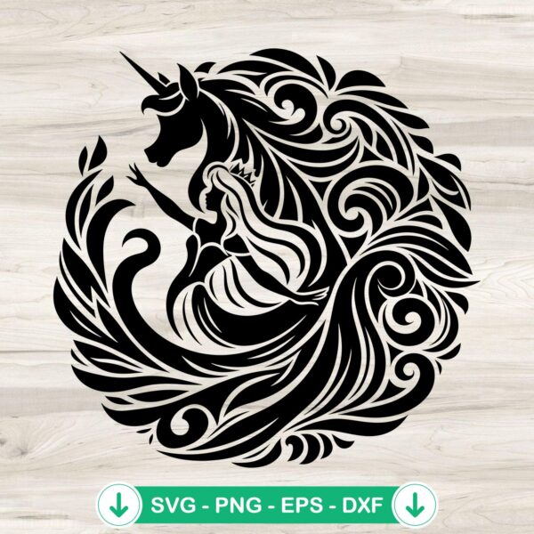 Disney Aurora Mandala SVG file for cutting machines