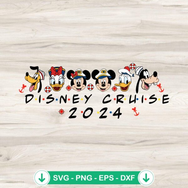 Disney Characters Cruise 2024 svg file for cutting machines