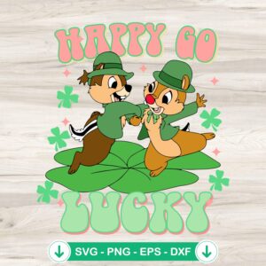Chip And Dale St Patrick Day SVG file compatible with Cricut
