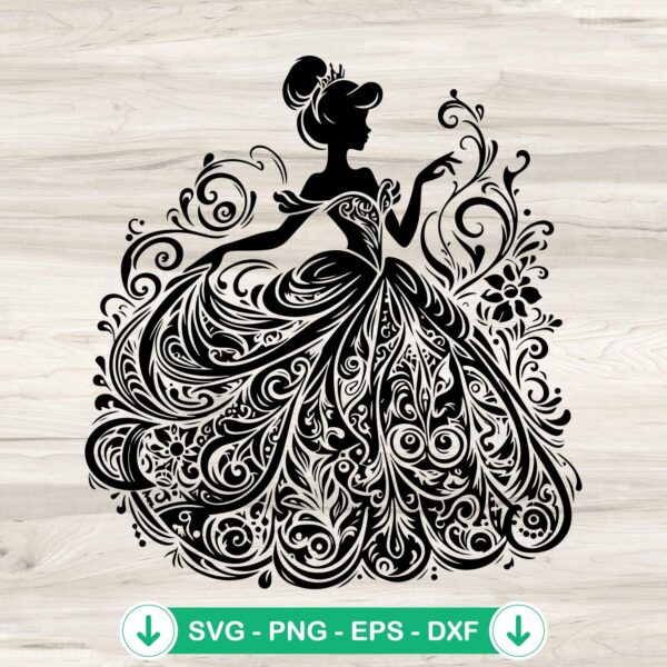Disney Cinderella Mandala SVG file for Cricut and cutting machines