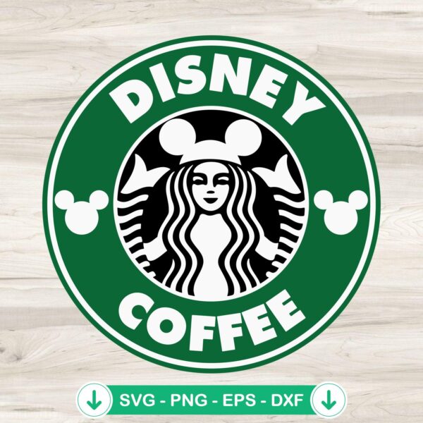 Disney Coffee Starbucks SVG file for Cricut cutting machine