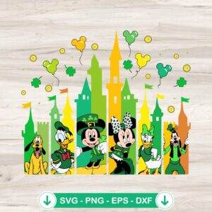 Disney Friends St Patricks Day SVG file for Cricut cutting machine