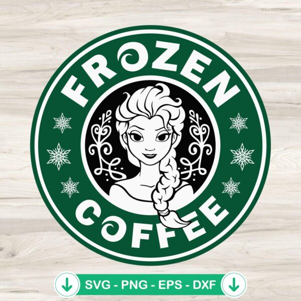 Disney Frozen Elsa Coffee SVG file for Cricut cutting machine