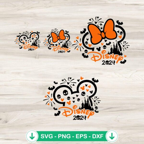 Disney Halloween 2024 SVG file for Mickey Minnie Ears design