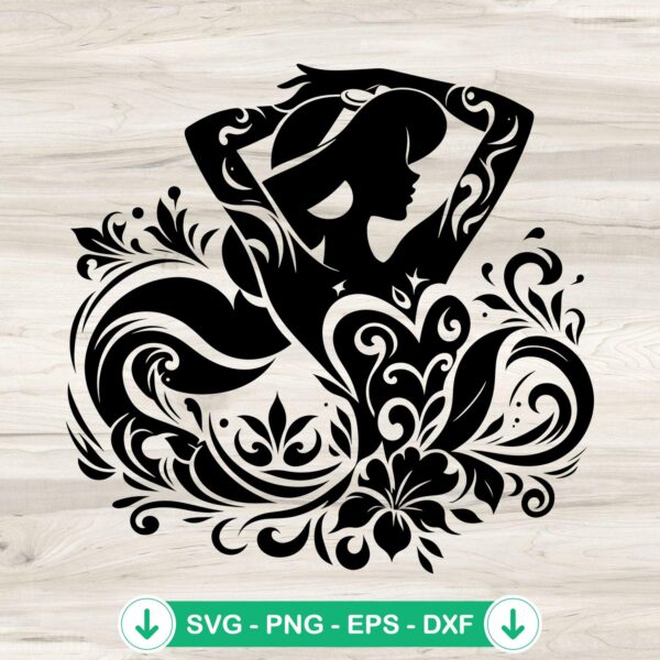 Disney Jasmine Mandala SVG file for cricut cutting machine