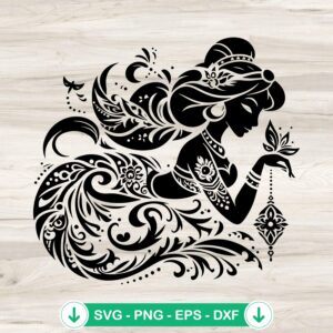 Disney Jasmine Mandala SVG file for Cricut and cutting machines