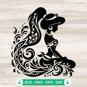 Disney Jasmine aladin SVG file, cutting file for Cricut