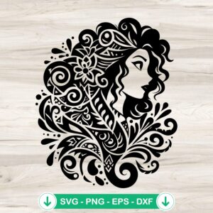 Disney Merida Mandala SVG file for Cricut cutting machine