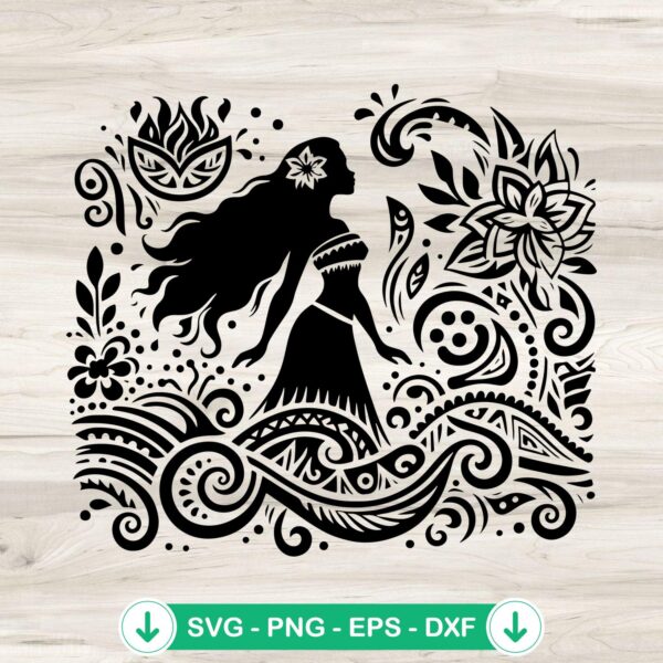 Disney Moana Mandala Art SVG file for cutting machines