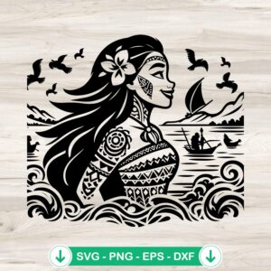 Disney Moana Mandala SVG file for Cricut cutting machine