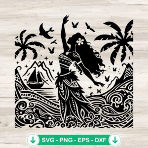 Disney Moana Mandala svg file, cutting file for Cricut