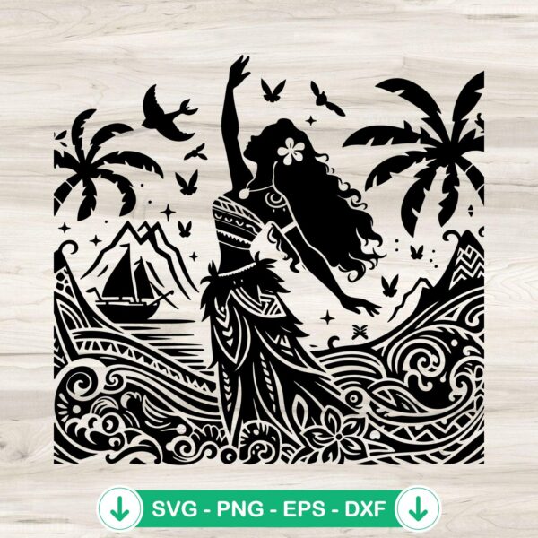 Disney Moana Mandala svg file, cutting file for Cricut