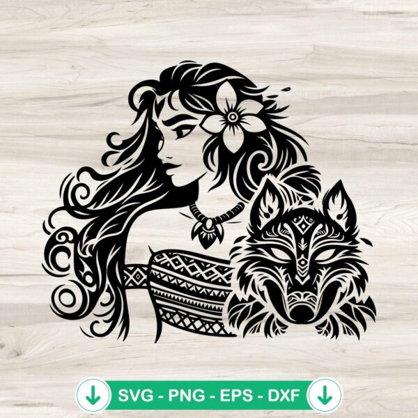 Disney Moana Maori SVG file, Cricut cut file, Mandala design