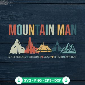 Disney Mountain Man SVG file, cricut svg cut file, Matterhorn design