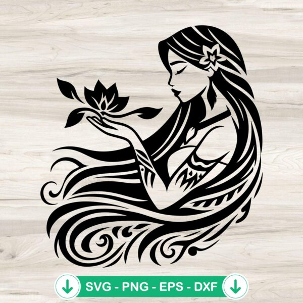 Disney Pocahontas Mandala SVG file for Cricut cutting