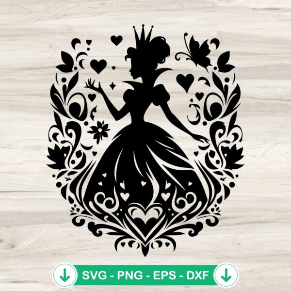 Cinderella SVG file for cricut, cutting file for DIY crafts