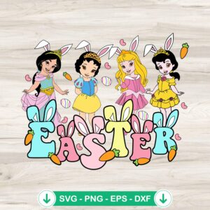 Disney Princess Happy Easter SVG file for Cricut cutting machine