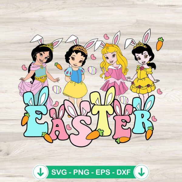 Disney Princess Happy Easter SVG file for Cricut cutting machine