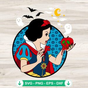Snow White Halloween svg file for cutting machines, cricut svg, cut file
