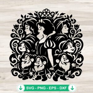 Disney Snow White and the 7 Dwarfs SVG file for cricut