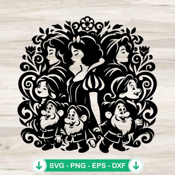 Disney Snow White and the 7 Dwarfs SVG file for cricut