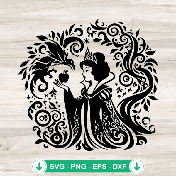Disney Snow White Mandala SVG file for cutting machines