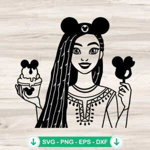 Disney Wish Asha Princess Snacks SVG file for Cricut