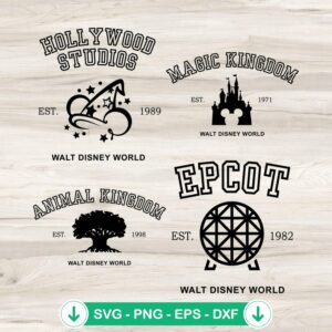 Disneyworld 4 Parks SVG file, cricut svg, cutting file