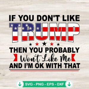 Donald Trump American Flag SVG file for cutting machine