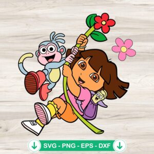 Dora the Explorer svg file for Cricut cutting file