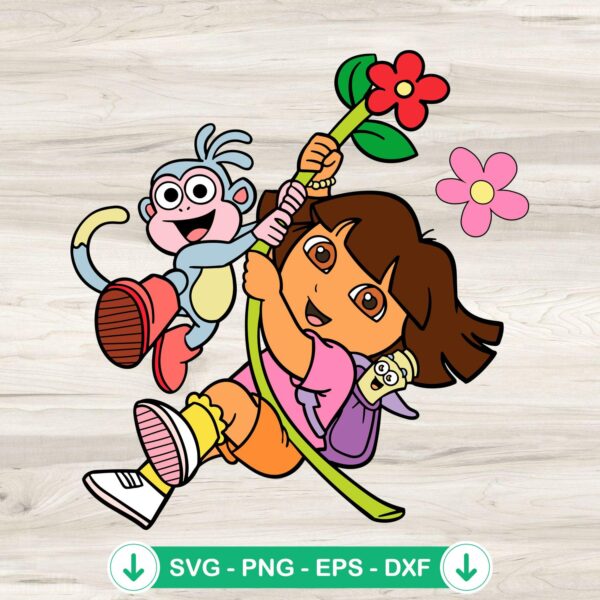 Dora the Explorer svg file for Cricut cutting file
