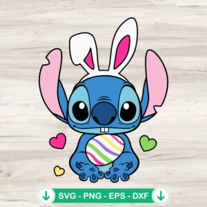 Easter Bunny Stitch SVG file, Cricut SVG cutting file