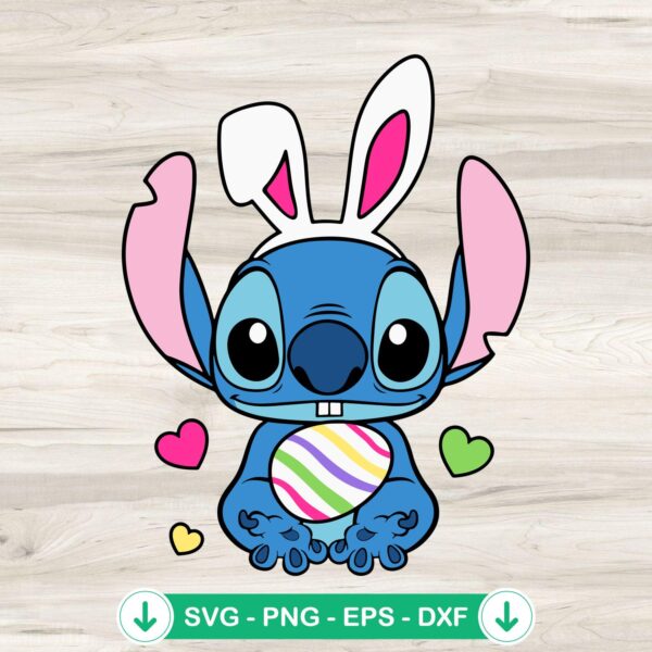 Easter Bunny Stitch SVG file, Cricut SVG cutting file