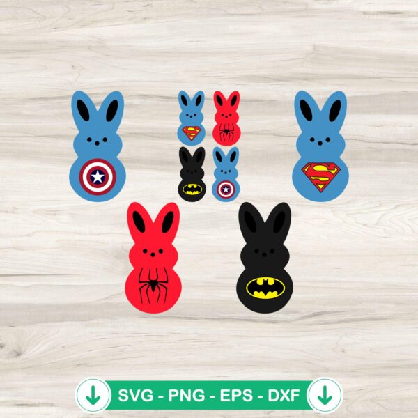 Easter Bunny Superheroes SVG file complete cutting file bundle