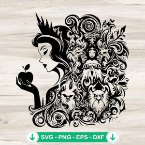 Evil Queen Mandala SVG file for cutting machines