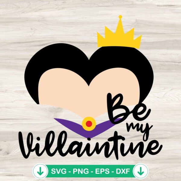 Evil Queen Snow White Heart SVG cut file for cricut