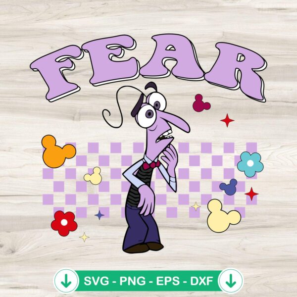 Fear SVG file for Inside Out theme, cricut svg, cutting file