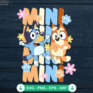 Flowers Bluey Mini SVG, cricut svg, cutting file for crafts