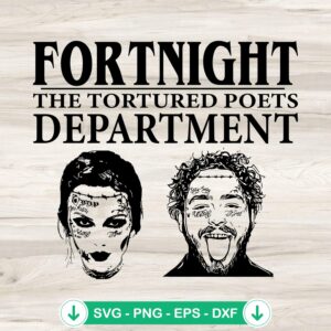 Fortnight The Tortured Poets Department SVG file for Cricut