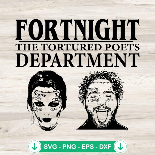 Fortnight The Tortured Poets Department SVG file for Cricut