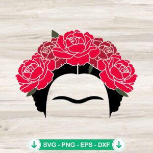 Frida Kahlo Florals SVG file for cutting machines, cricut svg