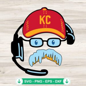 Frozen Andy Reid Mustache SVG file for cutting machine