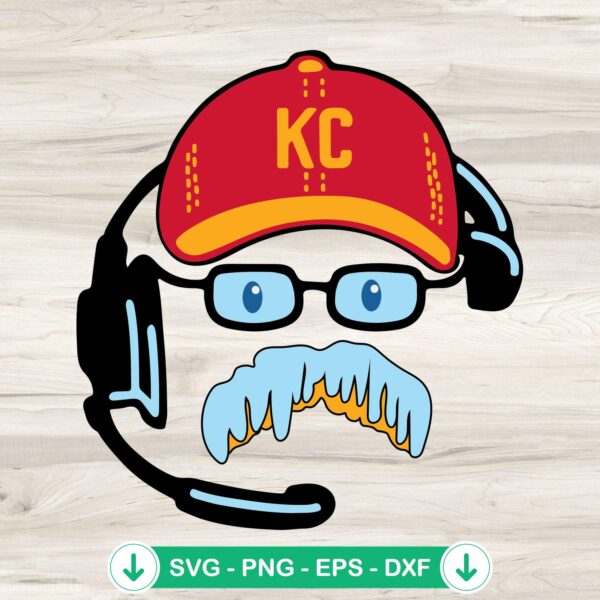 Frozen Andy Reid Mustache SVG file for cutting machine
