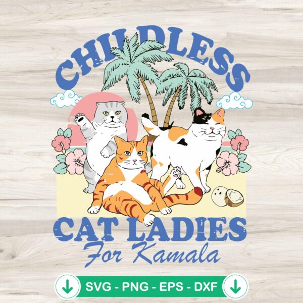 Funny Cats For Kamala Harris 2024 SVG file, cricut svg, cutting file