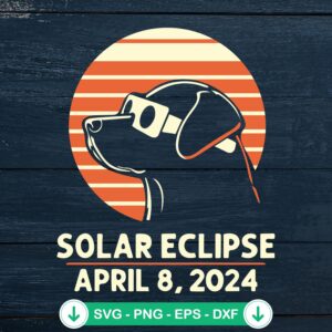 Funny Dog Solar Eclipse SVG file for cutting machines