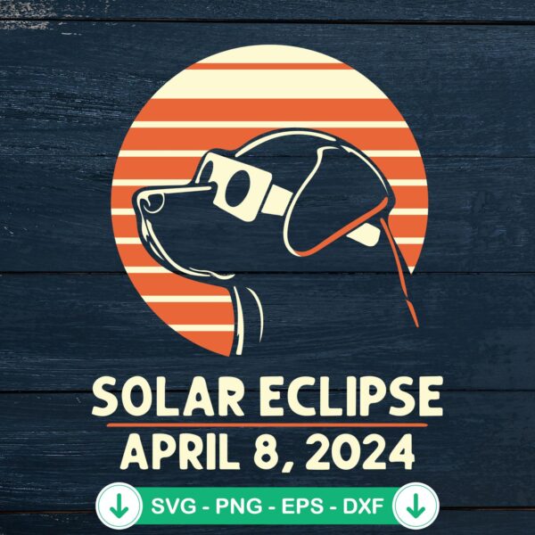Funny Dog Solar Eclipse SVG file for cutting machines