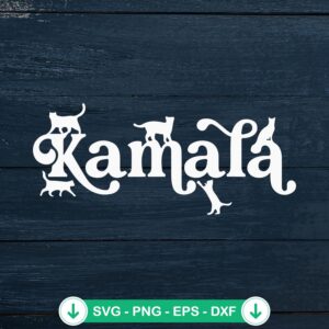 Funny Kamala Harris Cat Lettering SVG file for Cricut