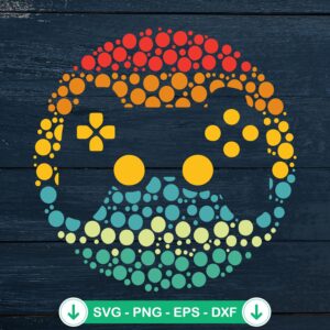 Game Controller Dot Day SVG file for cricut cutting machine