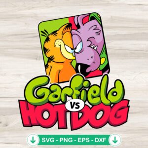 Garfield Vs Hot Dog svg file for cricut cutting machine