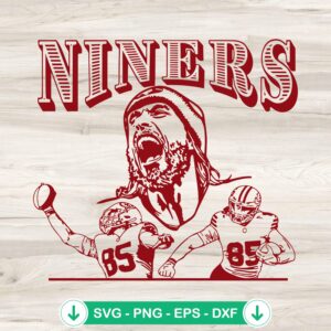 George Kittle Niners SVG file for Cricut, cutting file